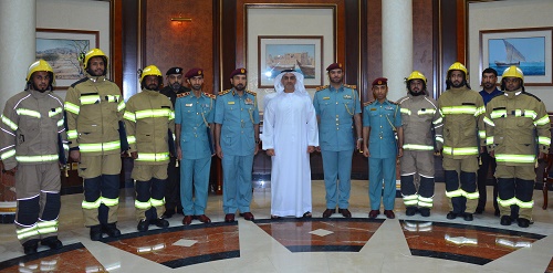 Saif bin Zayed honors 11 firefighters 